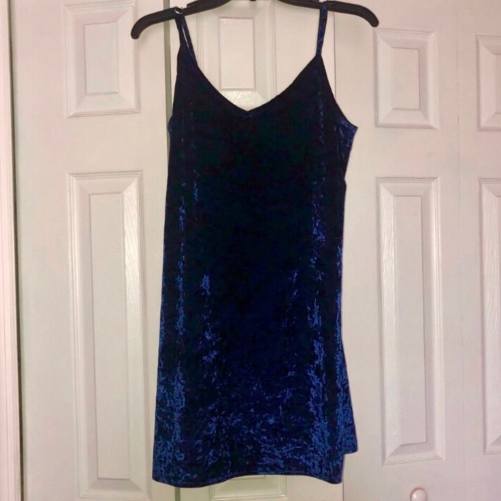 Hollister Blue Velvet Body Con Dress | Size: L